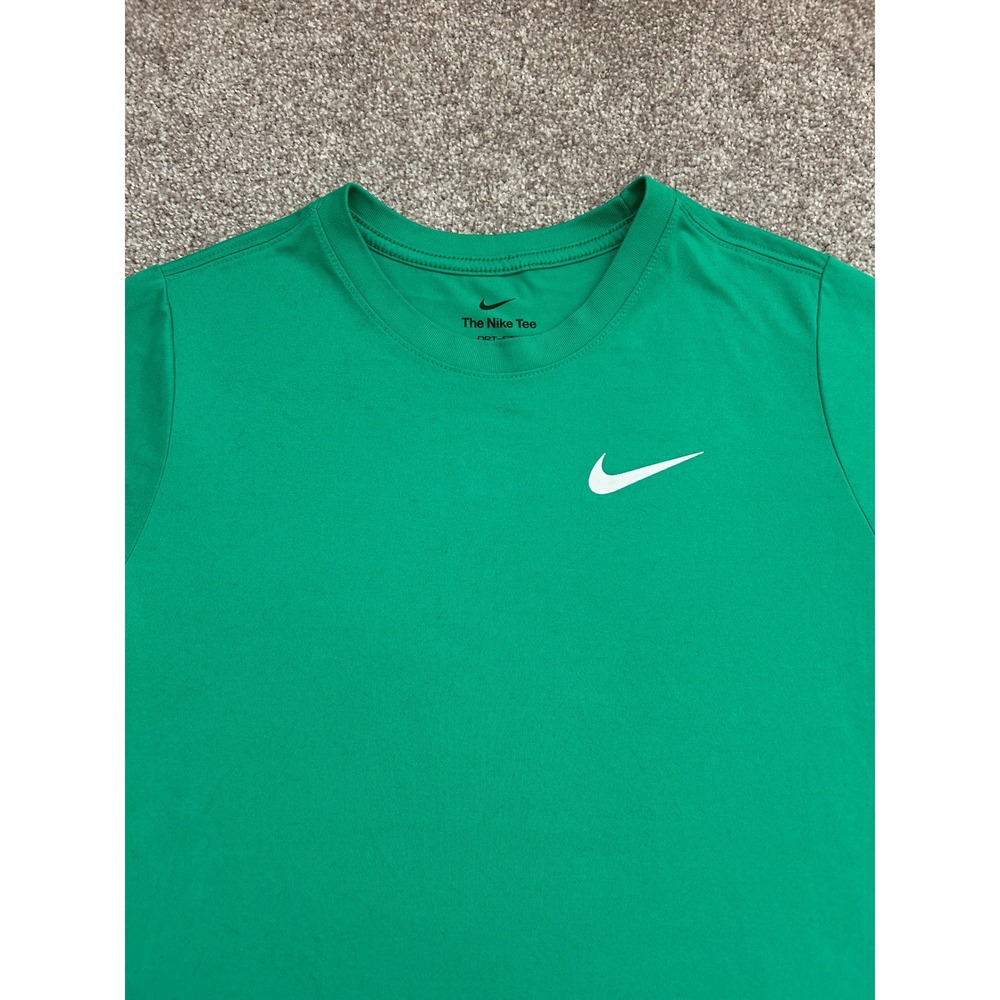 Nike Dri-FIT T-Shirt Mens XL Green Excellent Short Sleeve Swoosh Performance Tee